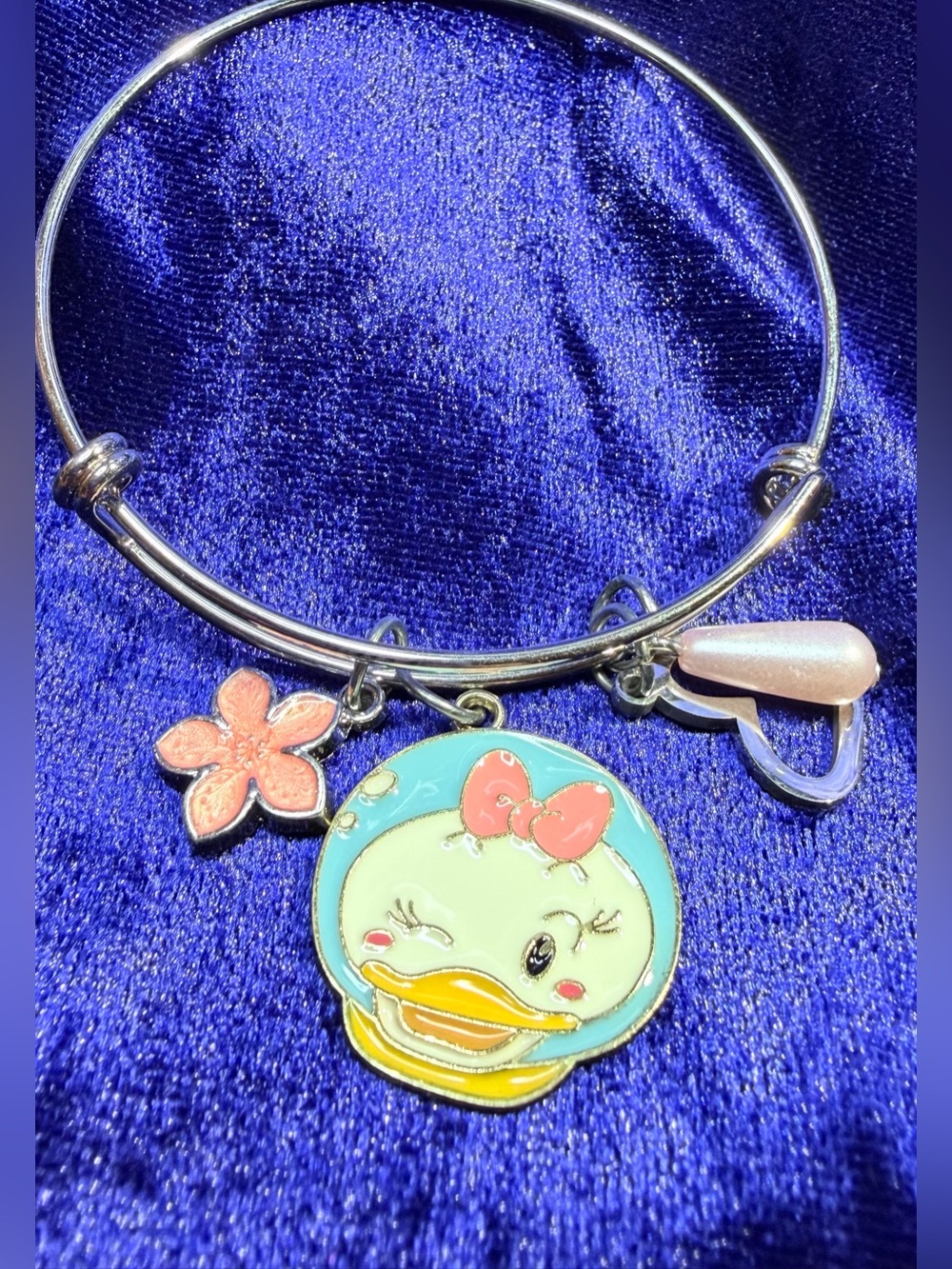 New Adorable Sweet Duck with bow Adjustable Bangle